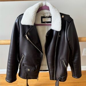 Michael kors bomber jacket. Vegan leather